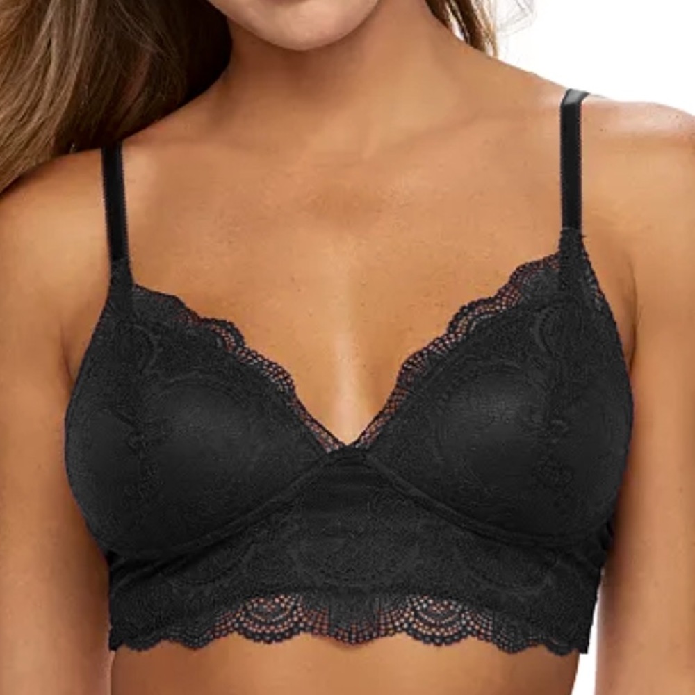 vanity fair black lace bralette